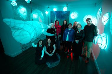 image of participants at the exhibition 