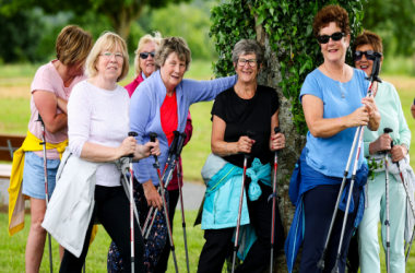 ladies with activator poles