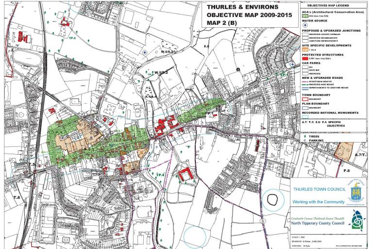 Thurles & Environs Development Plan Objectives MapB
