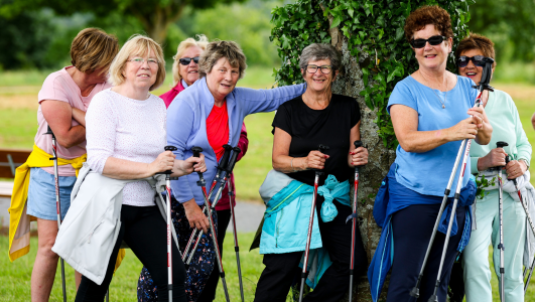 ladies with activator poles
