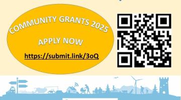 Graphic showing QR code