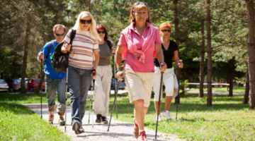 Picture shows people activator walking