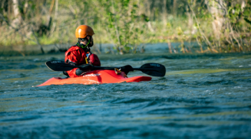 person kayaking