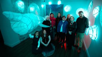 image of participants at the exhibition 