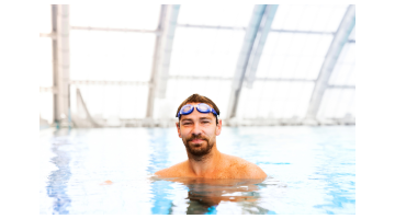 man in swimming pool